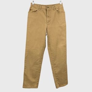 Vintage Lauren Jeans Company Womens Petite Tan High Waist Mom Jeans size 8P